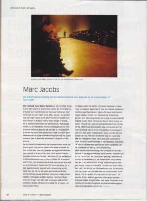 Volkskrant-Magazine 2009 02 28 Gert Jonkers over Marc Jacobs