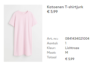 katoenen t-shirtjurk